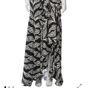 PatBO Black and White Maxi Skirt